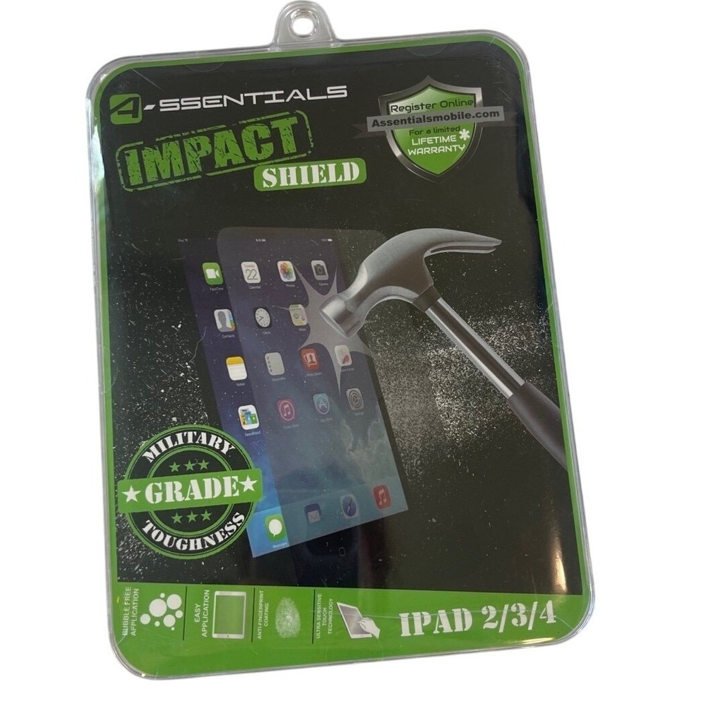 A-SSENTIALS Impact Shield Screen Protector iPad 2 3 4 Military‎ Grade Toughness